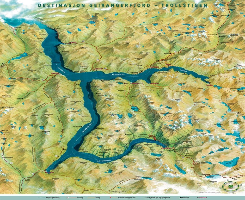 نقشہ geiranger ناروے