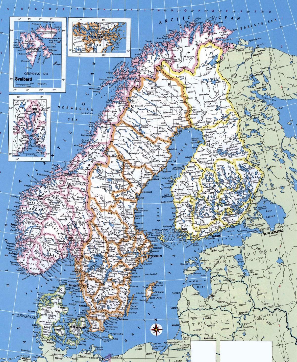 نقشہ کے تفصیلی ناروے
