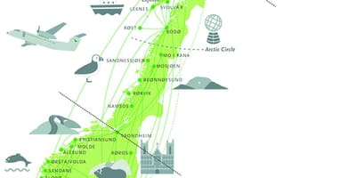 قومی سیاحتی راستے ناروے کا نقشہ