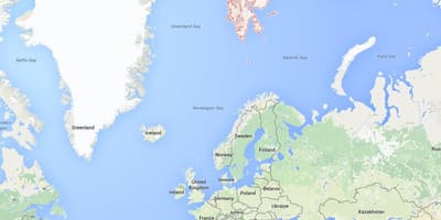 Spitsbergen ناروے کا نقشہ