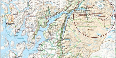 Hardangerfjord ناروے کا نقشہ
