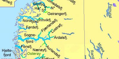 کا نقشہ ناروے دکھا fjords